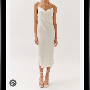 Urban Outfitters Cream Midi Dress
